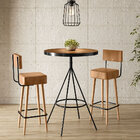 Conjunto Mesa Bistrô Com 2 Banquetas Lais Courino Caramelo |